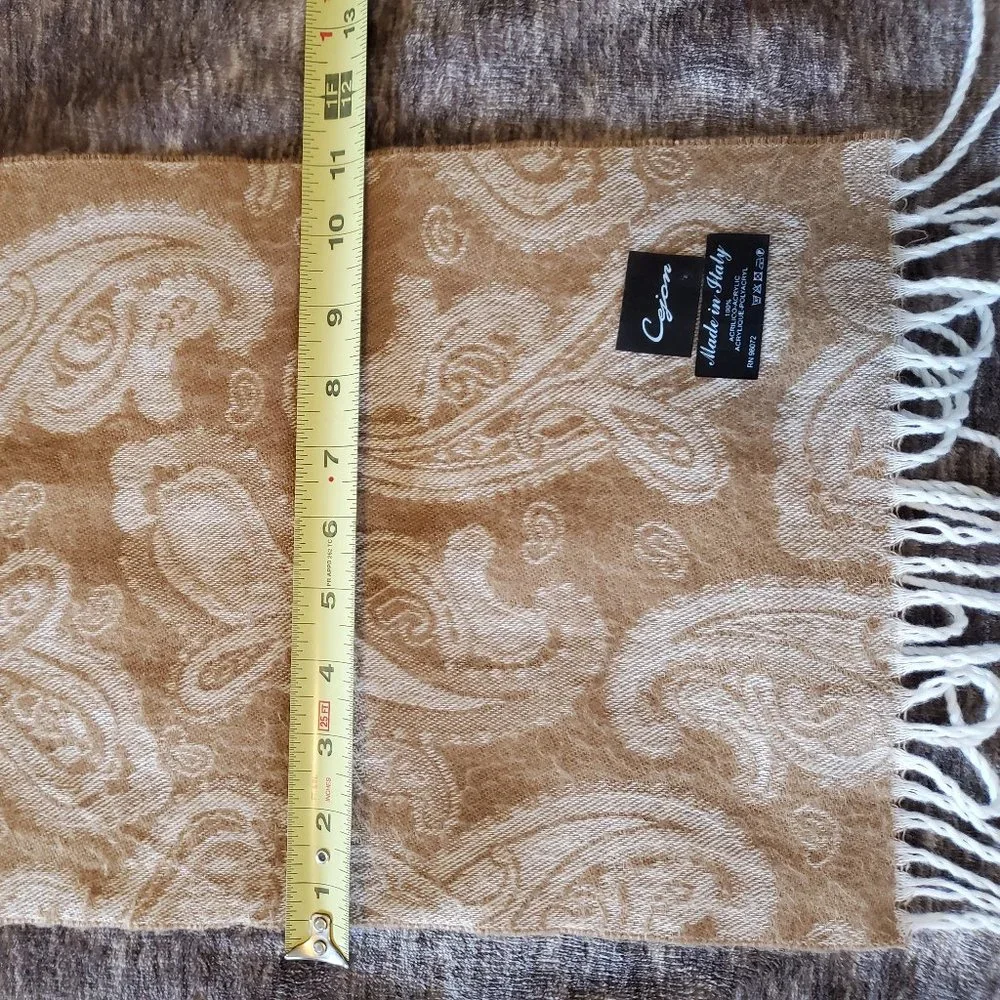 Classic Paisley Print Cejon Scarf, Approximately 56 X 11 inches